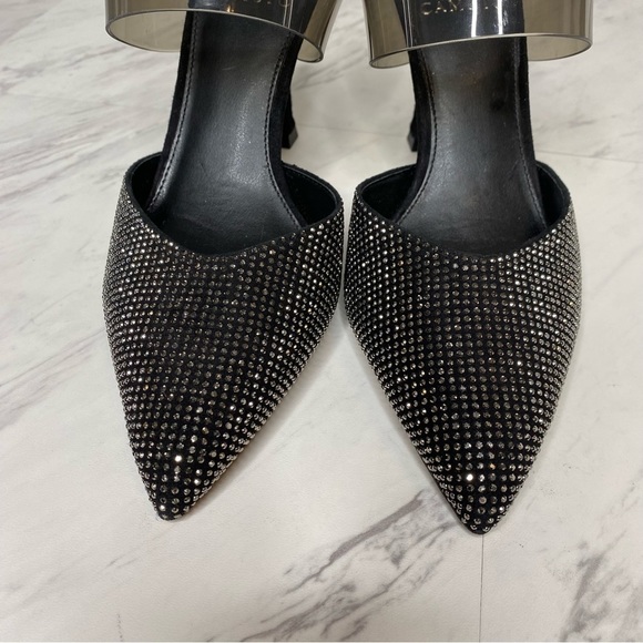 Vince Camuto Kempern Jeweled Black Heeled Mule 7M - Picture 9 of 13